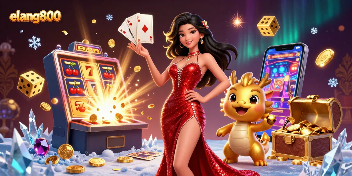 Engage with exciting wins at elang800 featuring a glamorous character and dazzling casino elements.