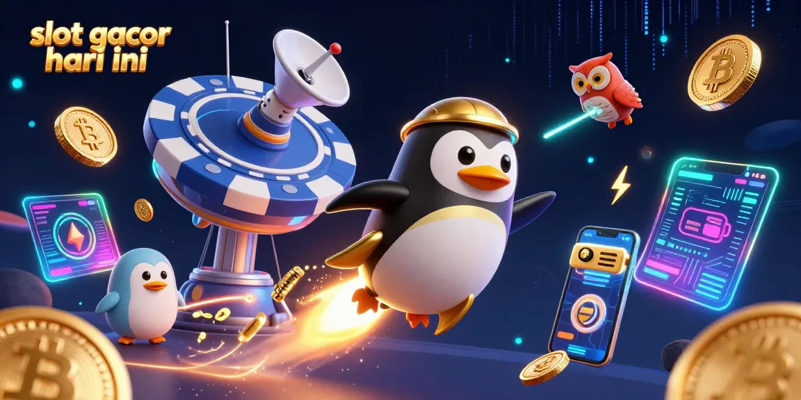 Experience slot gacor hari ini with an epic 3D illustration showcasing vibrant casino elements and characters.