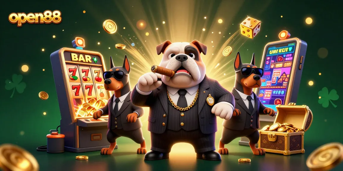 Spin the reels with open88's vibrant casino scene showcasing jackpots and excitement.