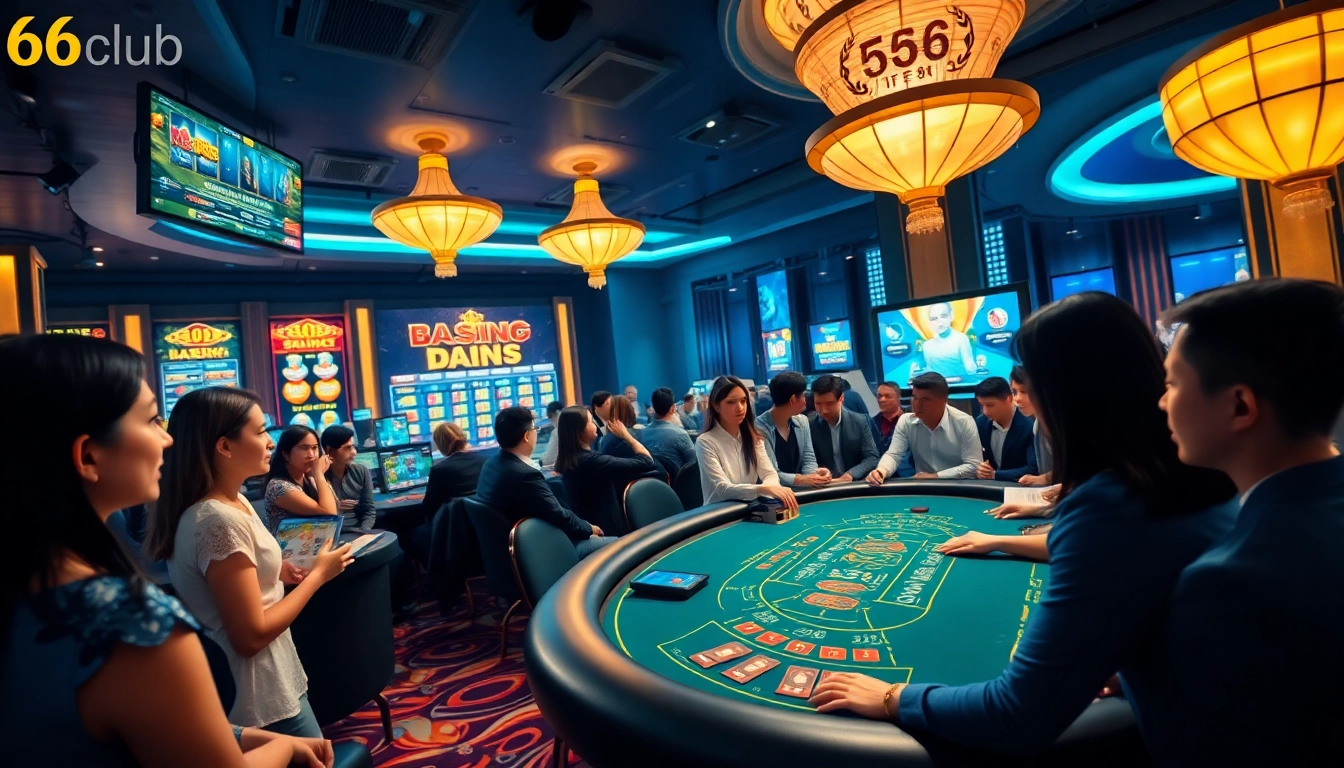 Experience the dynamic atmosphere of 66club's modern online casino with engaging games and vibrant community.