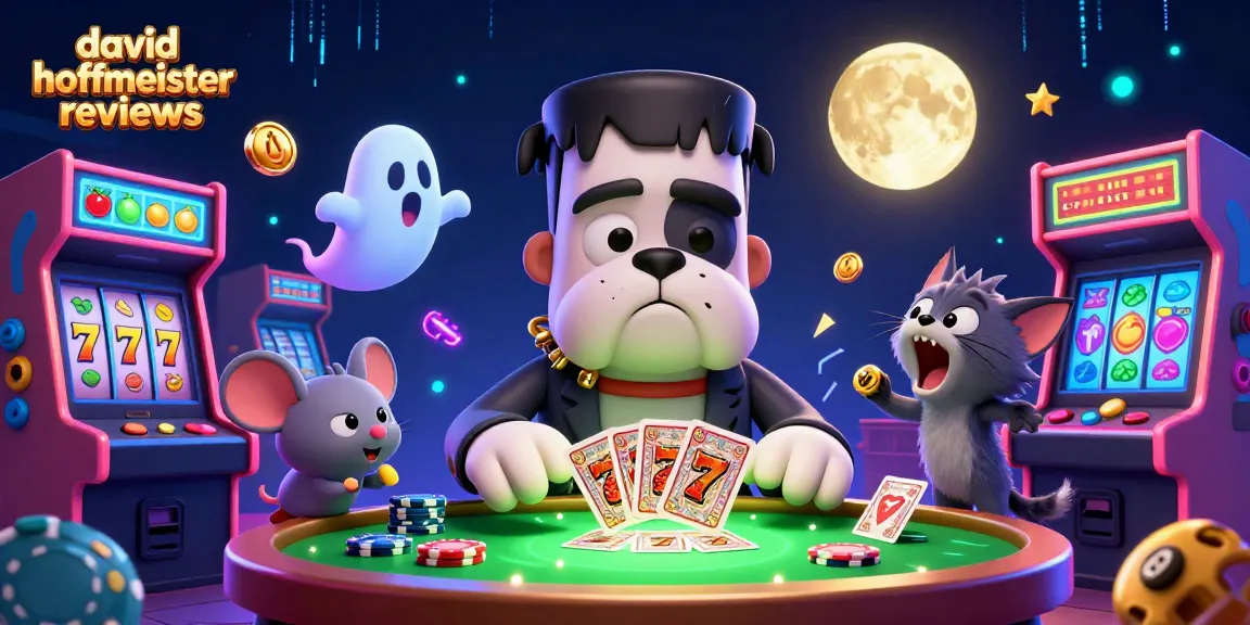 Engage with david hoffmeister reviews at a lively casino scene featuring charming characters and dynamic gambling elements.