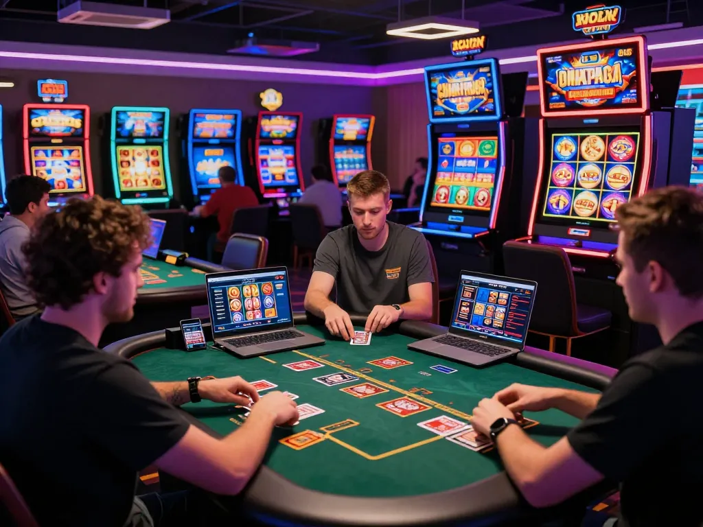 Players enjoying the thrilling 789win casino experience with vibrant games and immersive atmosphere.