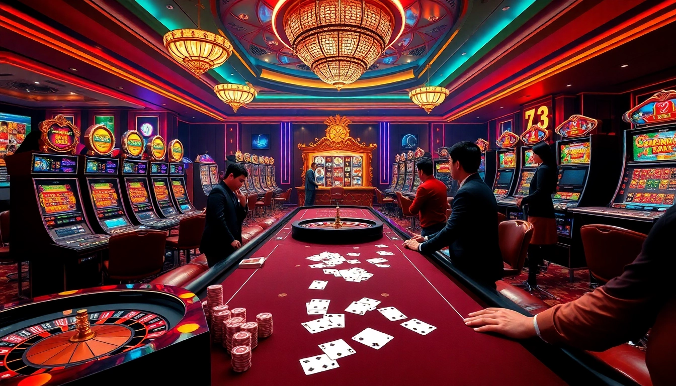 Players enjoying immersive online gaming experience at 13win1.cn.com with vibrant casino elements.
