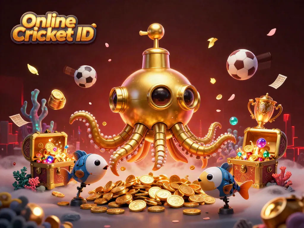 Experience dynamic cricket betting action with Online Cricket ID in an engaging 3D illustration.