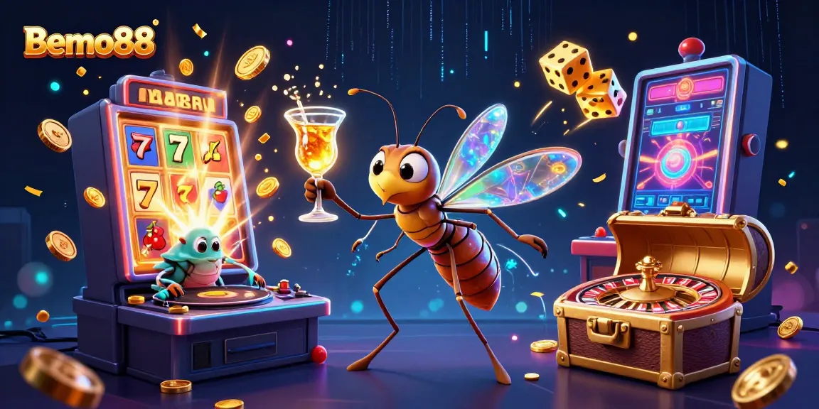 Bemo88 brings to life a dynamic casino scene with vibrant characters and explosive jackpots.
