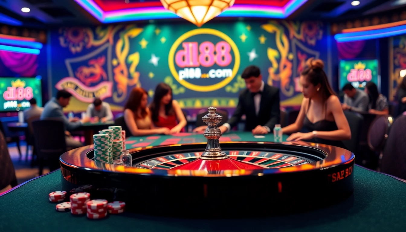 Experience thrilling gaming moments at dh88.com with lively casino tables and excited players.