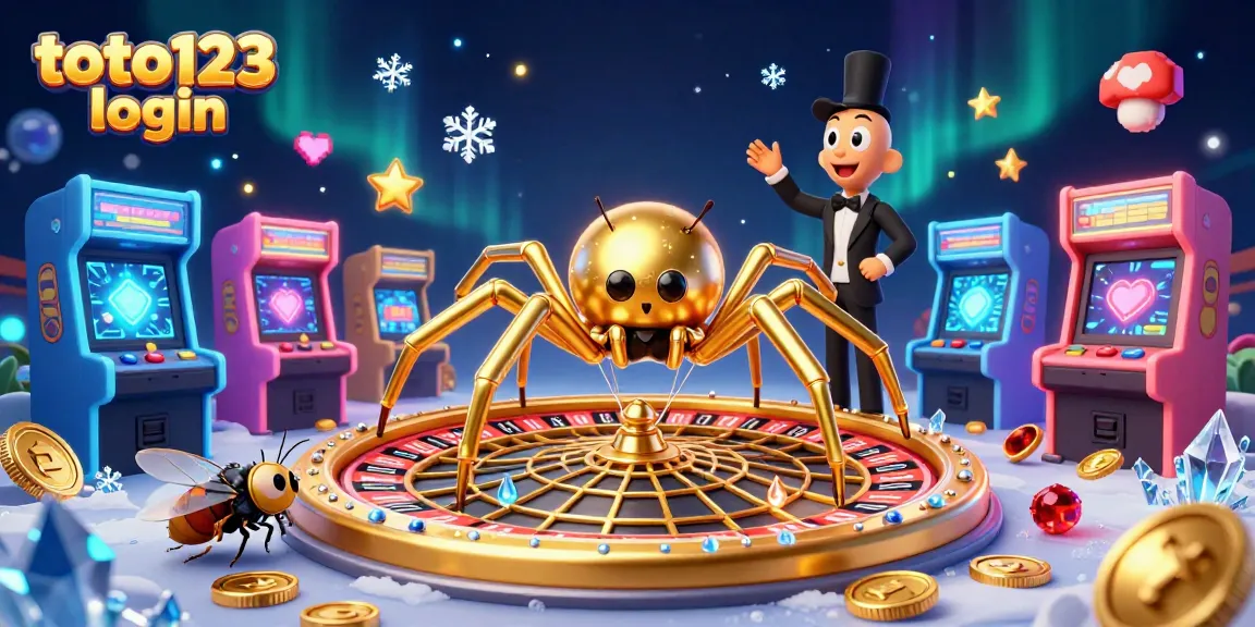 Enhance your gaming experience with toto123 login, showcasing a dynamic 3D casino scene.