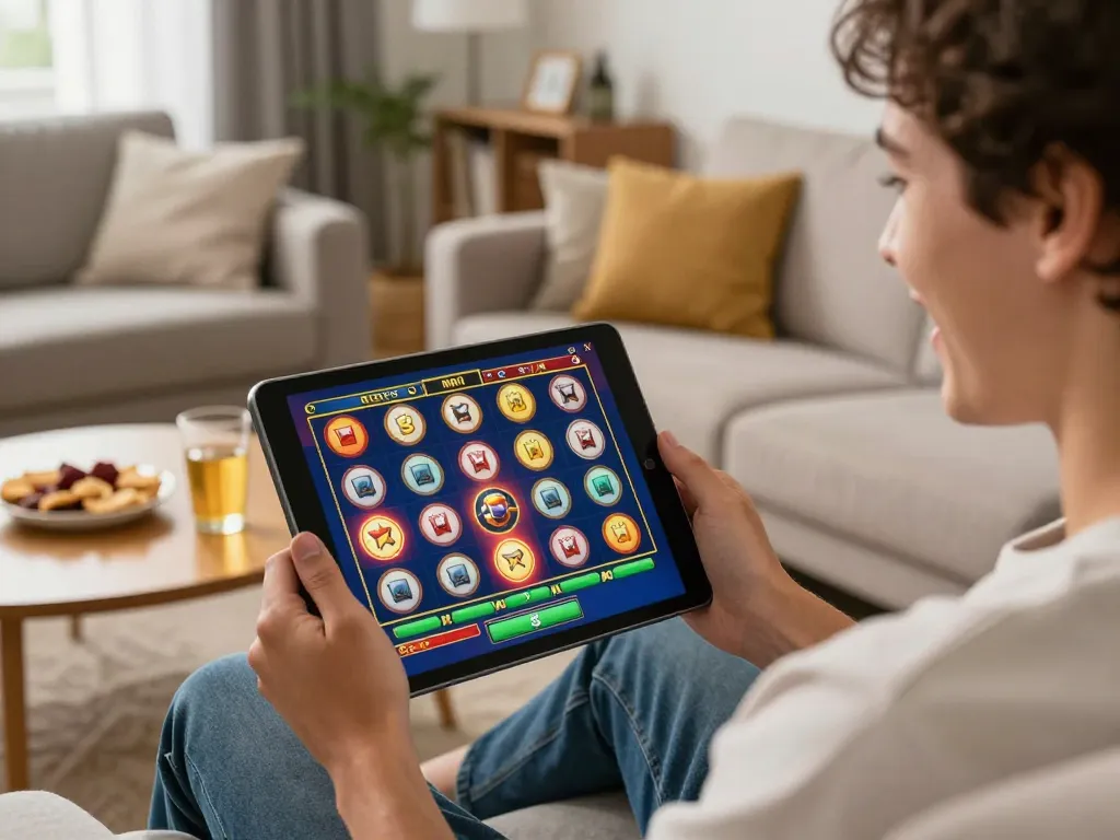 Mainkan slot online di aman788 dari kenyamanan rumah, menikmati momen kemenangan di tablet