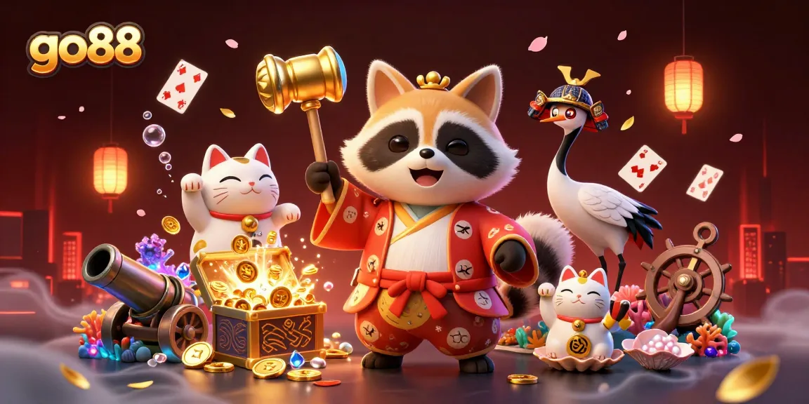 Experience the excitement at go88 with charming characters amidst a treasure-filled casino world.