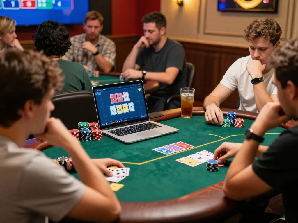 Engaging poker game scene featuring n188vip players immersed in strategy and excitement.