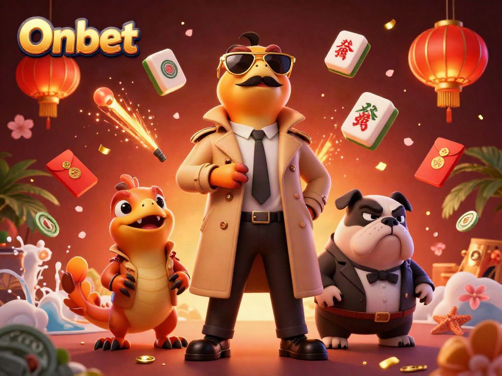 Experience thrilling moments at Onbet with raptors in disguise and festive gaming elements.