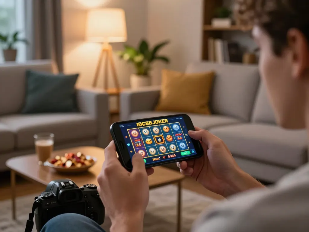 Experience thrilling gameplay on IDC88JOKER mobile app with exciting slot wins and immersive features