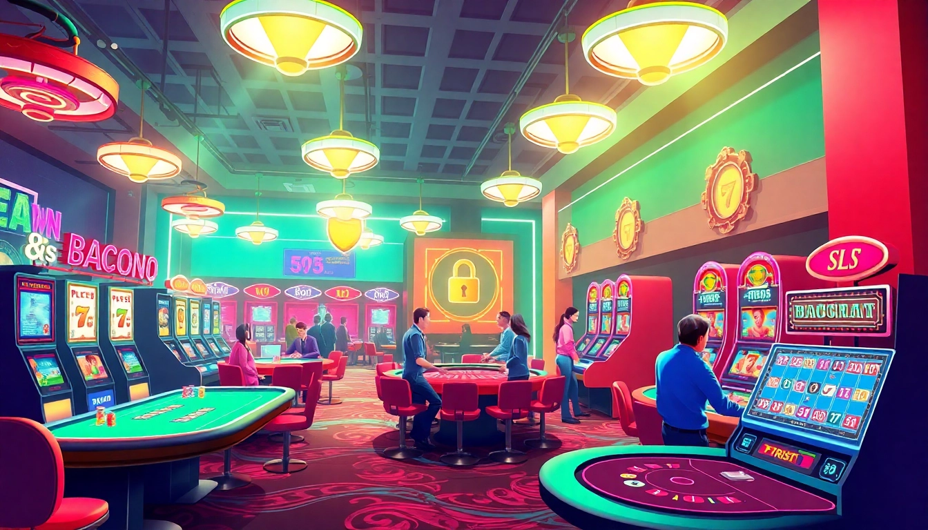 Online gaming experience at 8s casino with vibrant colors and diverse games.
