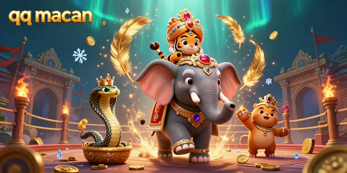 Experience the excitement of qq macan with a vibrant scene featuring a maharaja tiger and elegant gambling elements.