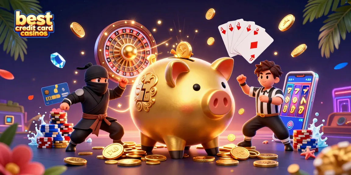 Experience the thrill at the best credit card casinos with vibrant characters and sparkling gems.