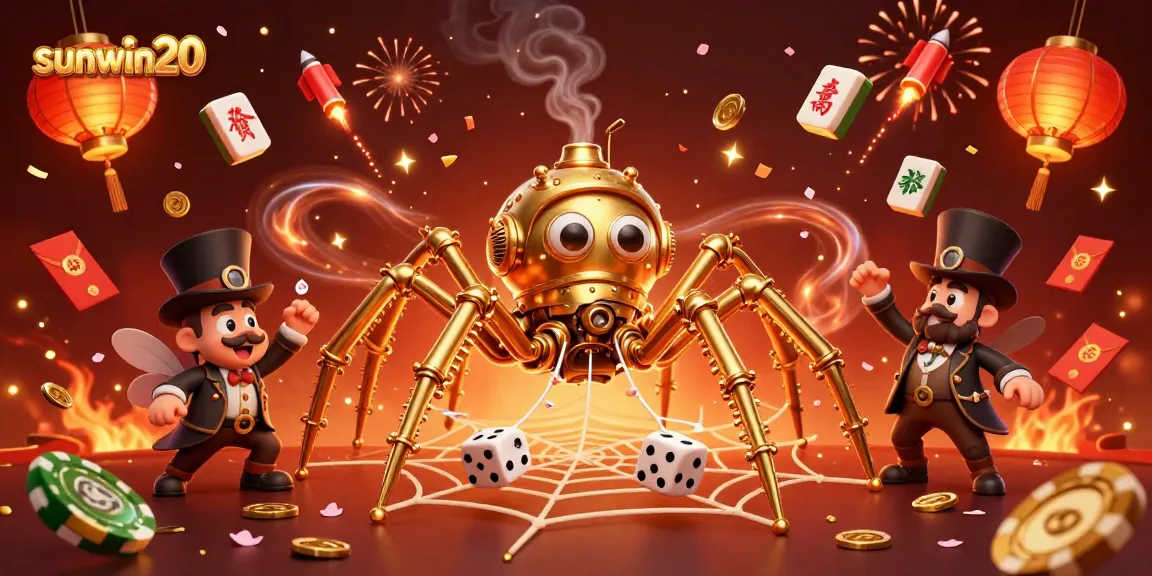Experience thrilling wins at sunwin20 with a dynamic 3D illustration of casino elements.