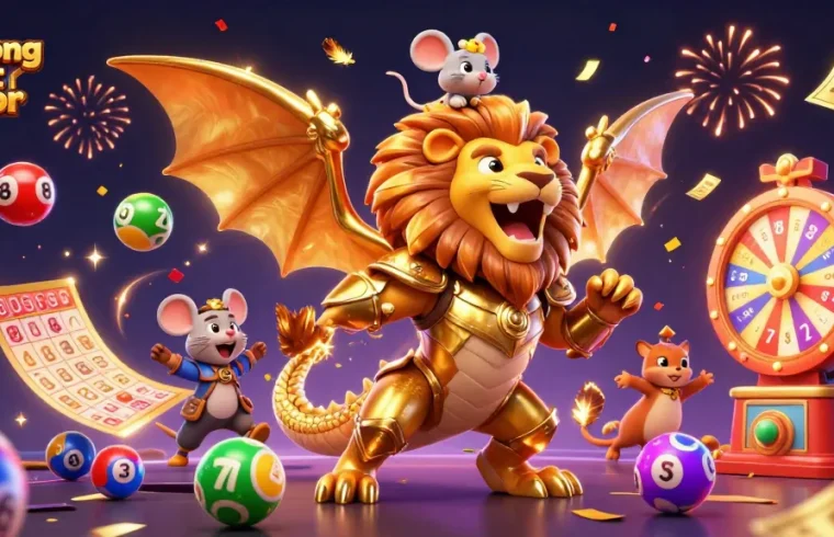 Experience mahjong slot gacor action in this vibrant 3D illustration, featuring dynamic lottery elements.