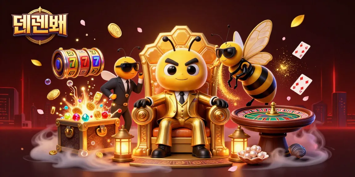 Experience winning strategies at 텐텐벳 with dynamic slots and casino elements in this lively 3D scene.