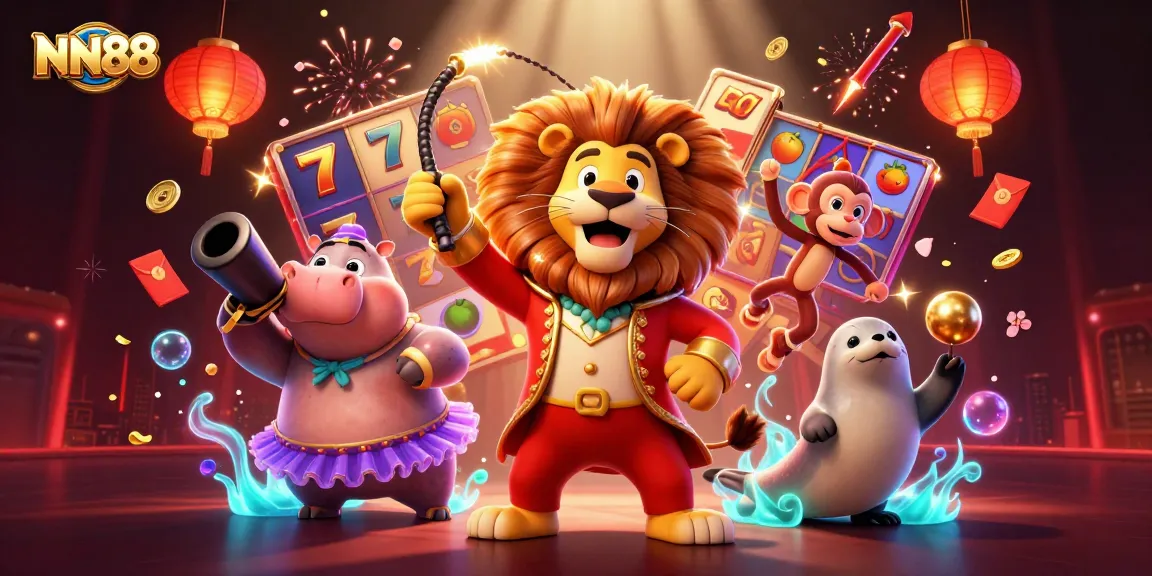 Experience thrilling gameplay at NN88 with dazzling characters amidst a vibrant casino atmosphere.