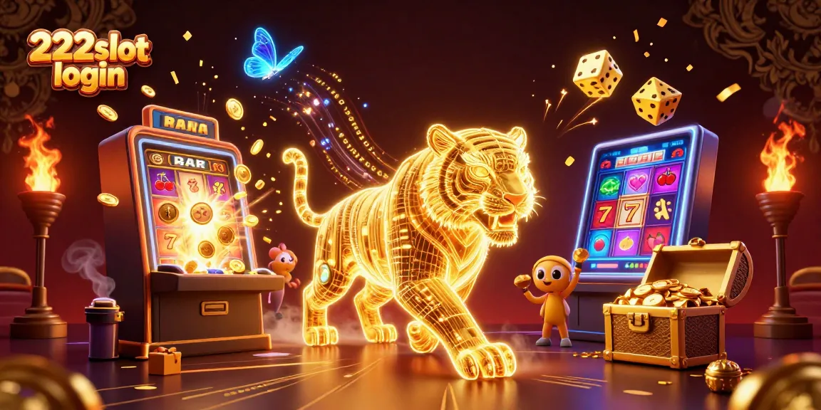 Gambarkan momen menarik dengan 222slot login di dunia kasino digital yang penuh cahaya.